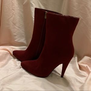 Colin Stuart Cranberry Suede Boots